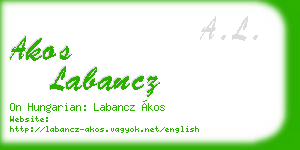 akos labancz business card