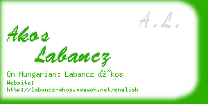 akos labancz business card